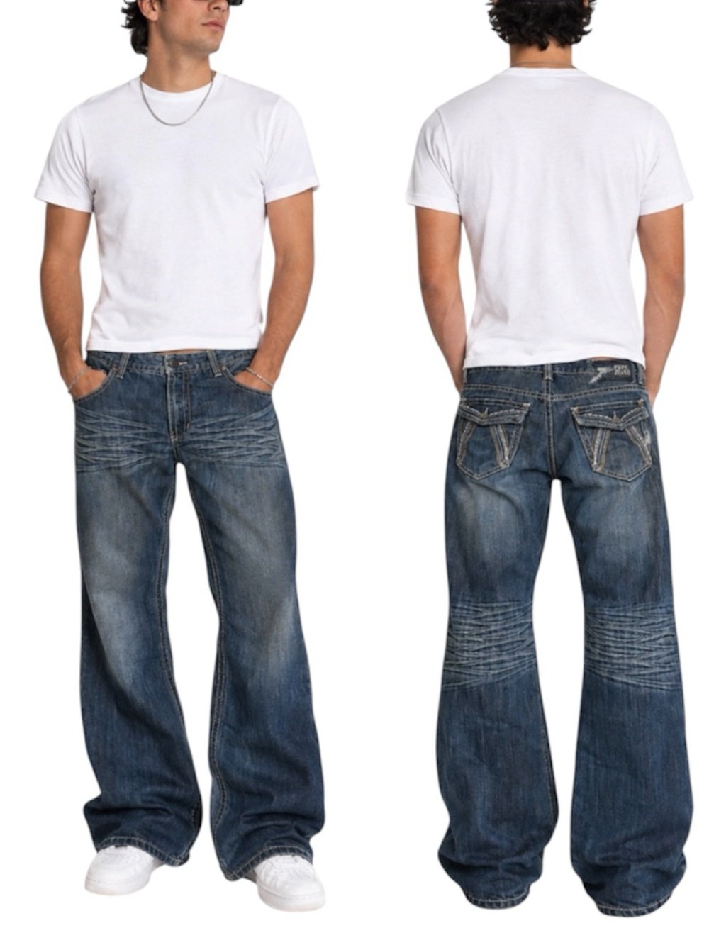Pepe Jeans Vintage Y2K Men's Relaxed Straight Dark Blue Jeans 👖✨